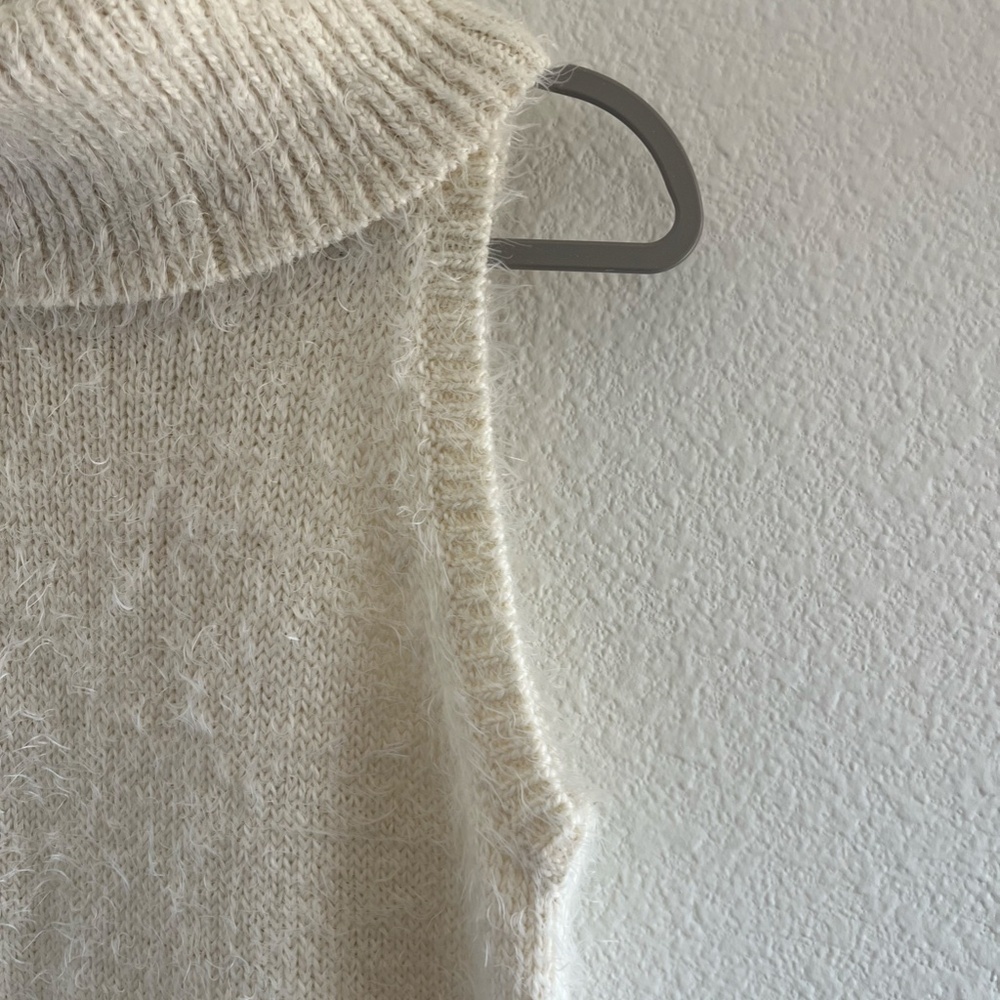 SHOW ME YOUR MUMU | Bohemian Fauna Dress Fuzzy in Cream Knit | Size Extra Small - Picture 4 of 9